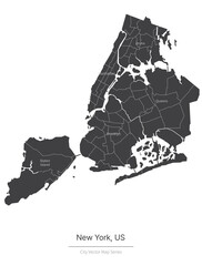 New york Map. vector map of city in the US.