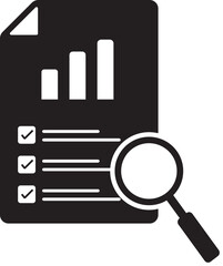 Audit and compliance report analysis vector icon
