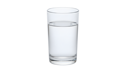 Clear glass of water isolated on white background, pure hydration and refreshment, perfect for health and wellness content
