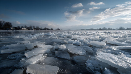 Obraz premium Ice landscape outdoors nature.