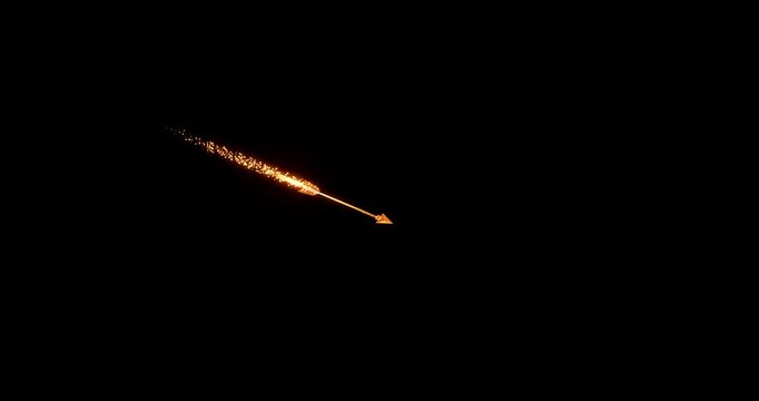magic arrow effect on black background