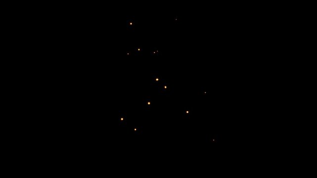 fire hit effect on black background