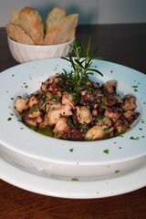 Prato com Polvo - Culinária - Cheff - Frutos do Mar