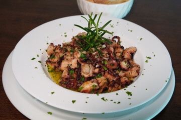 Prato com Polvo - Culinária - Cheff - Frutos do Mar