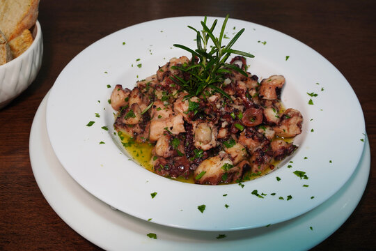 Prato com Polvo - Culin&aacute;ria - Cheff - Frutos do Mar