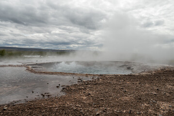 Strokkur hot spring in south Iceland