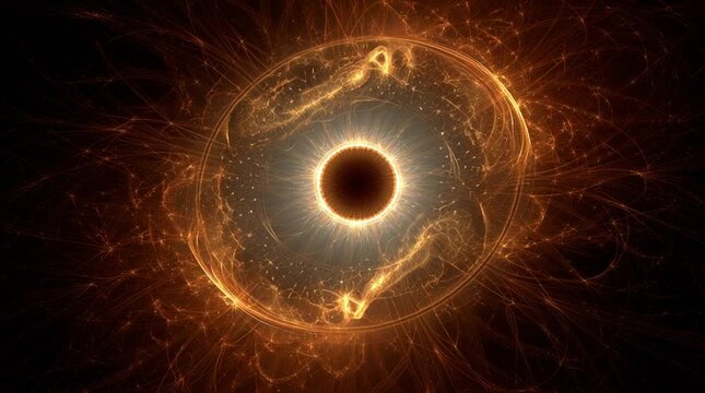 Spiritual vision expressed through abstract light shapes and energetic patterns in vibrant colors