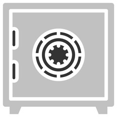 Safe box icon isolated on white background. vector illustration icon for business, accounting financial and other business