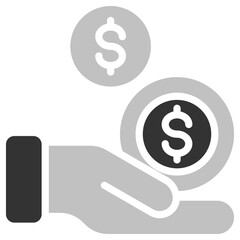 Earning icon isolated on white background. vector illustration icon for business, accounting financial and other business