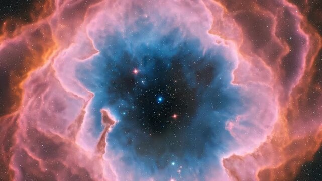 Cosmic rose nebula with intricate patterns of gas and dust, showcasing the beauty and vastness of deep space