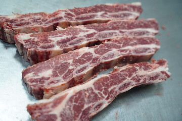 Assados em Tiras - Carne de Angus - Boi - Acougue - Comida