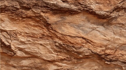 A close view of a rugged rock surface showcasing warm earth tones and intricate textures under bright light.
