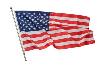 Obraz premium american flag isolated on white