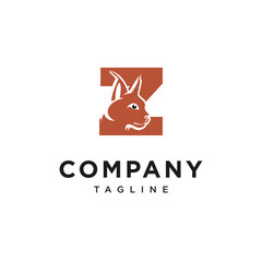 Letter Z Caracal Cat Logo Icon Vector