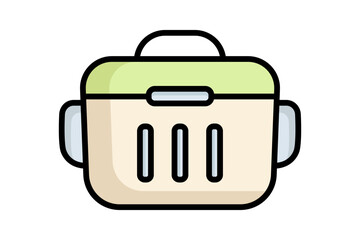 Food storage icon. lineal icon style. storage elements vector illustration