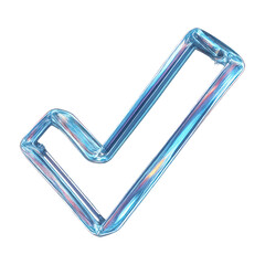 PNG Transparent blue check mark symbol.