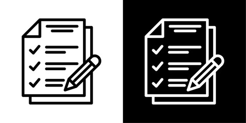 Assessment  Icon Of Line Black And White Style Vector Illustration  © galangfr