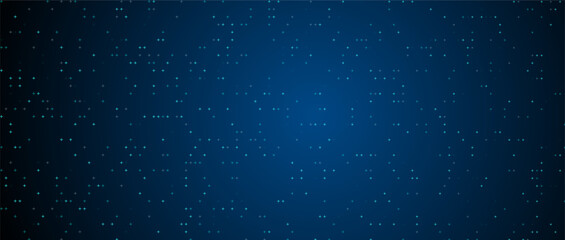 Abstract blue glowing pixel dot pattern background
