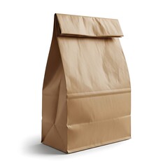 Brown paper lunch bag with folded top paper bag brown bag