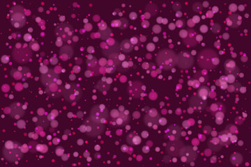 Vibrant magenta and pink bokeh lights create a sparkling, festive abstract background, perfect for celebrations, parties, or romantic designs.