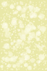 Soft yellow background with glowing white bokeh lights and abstract circular particles creating a dreamy and elegant design.