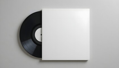 Blank vinyl record mockup for your album artwork presenting a modern vintage aesthetic perfect for music promotion and creative projects now