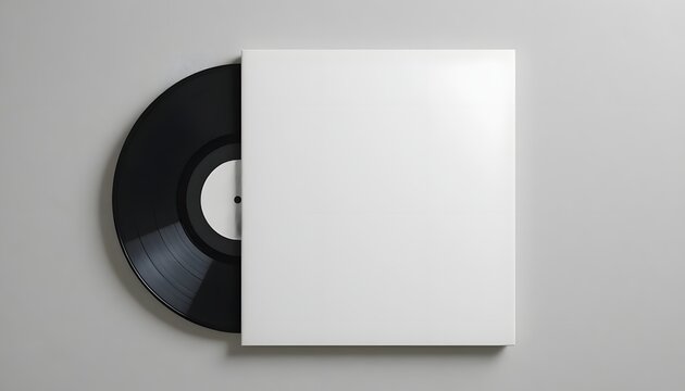 Blank vinyl record mockup for your album artwork presenting a modern vintage aesthetic perfect for music promotion and creative projects now