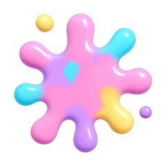 PNG Colorful abstract paint splash