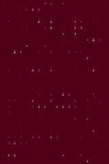 Abstract Festive Christmas Tree and Dot Pattern on Dark Red Background; Seamless Holiday Decoration Design for Winter Celebrations