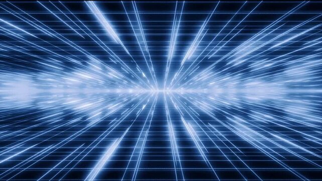 Blue Abstract Speed Light Burst Background