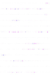 Abstract digital pattern with glowing purple and blue geometric shapes arranged in horizontal lines on a dark background, representing technology or data visualization.