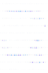 Abstract digital pattern featuring rows of glowing blue and purple stylized Christmas trees on a dark background, perfect for festive designs and holiday themes.