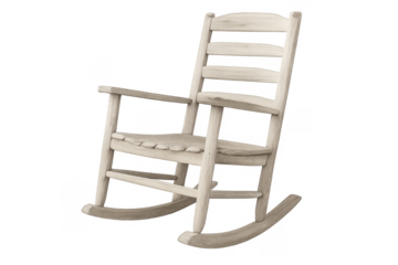 Wooden rocking chair offering rustic comfort and relaxation