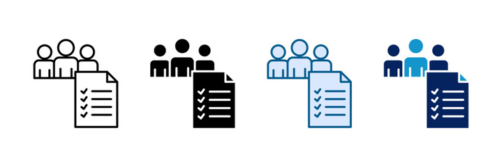 Attendance Icon Set Multiple Style Collection