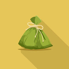 Eid food wrapped rice flat art
