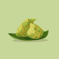 Decorative ketupat art vector