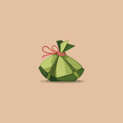 Blessed Eid ketupat illustration