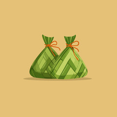 Authentic ketupat icon artwork