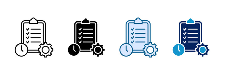 Task Process Icon Set Multiple Style Collection