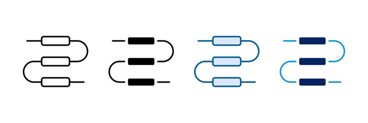 Flow Steps Icon Set Multiple Style Collection