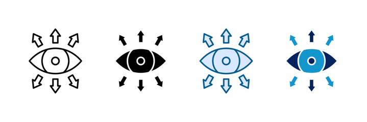 Vision Arrow Icon Set Multiple Style Collection