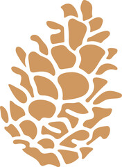 Brown Pinecone Graphic With Transparent Background Isolated On White Representing Nature And Camping