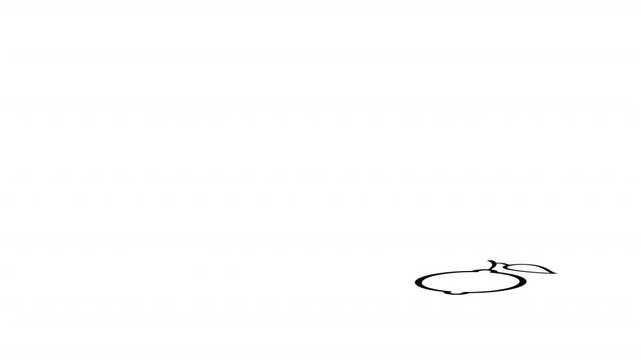 Animated lemon drawn with dynamic line motion. Perfect for branding, explainer videos, and motion graphic