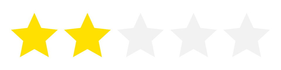 星評価アイコン（ベクター）2.0／5点