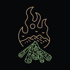 Campfire on the Mountain