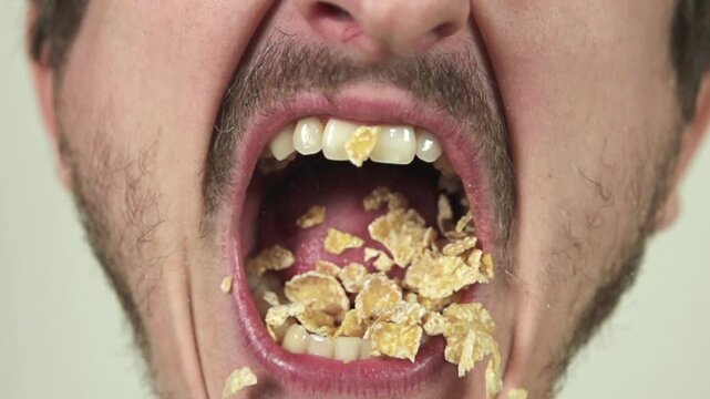Cereal flying into mouth part 1