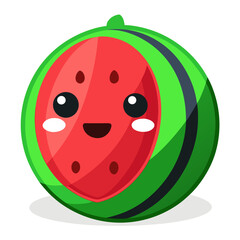Watermelon Emoji Vector