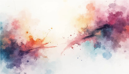 Obraz premium Abstract colorful watercolor background with paint splashes, ink, and artistic texture for design and illustration