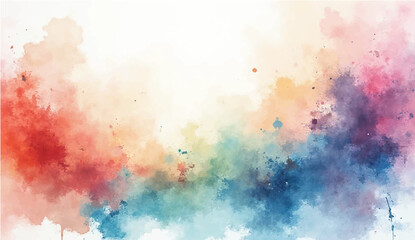 Fototapeta premium Abstract colorful watercolor background with paint splashes, ink, and artistic texture for design and illustration