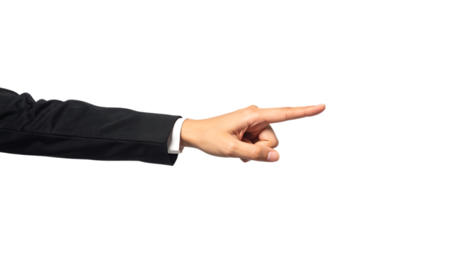 新しい発想を示す女性の手のポーズ |背景なし・透過PNG・コピースペース